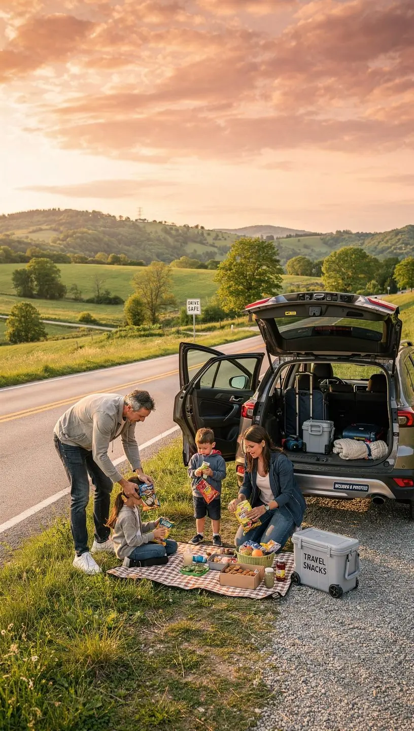 Ekran komputera z informacjami o promocjach ubezpieczeń komunikacyjnych dla rodzin.